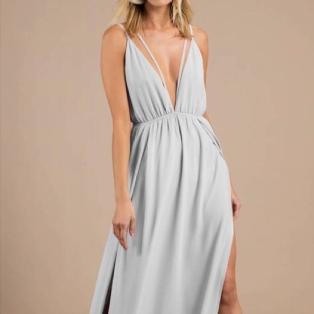 Tobi Starry Sky Plunging Maxi Dress (Size S)